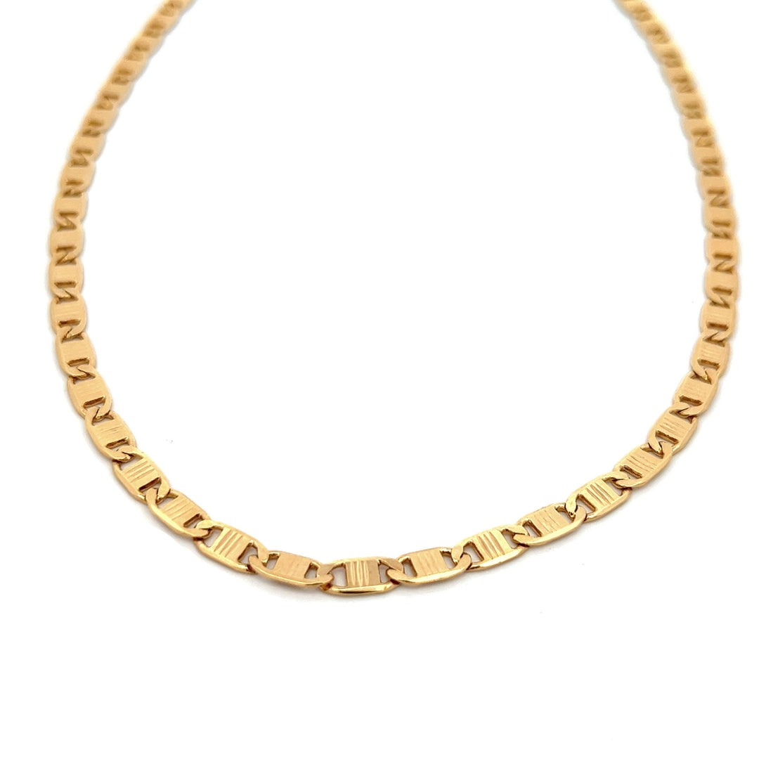 14K-gold-filled bold striped mariner necklace - 16" - valentshop.com