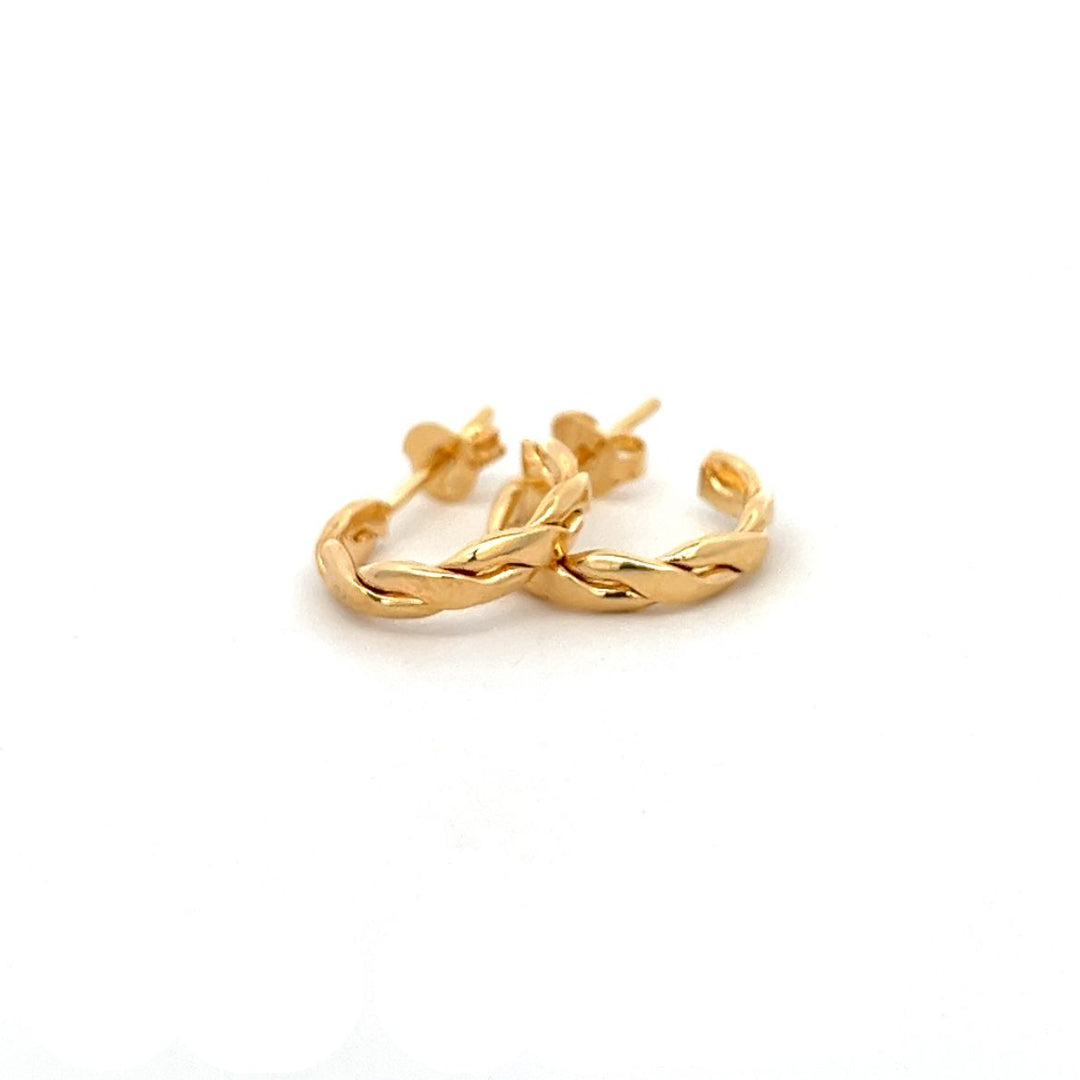 14K-gold-filled braided huggies - valentshop.com