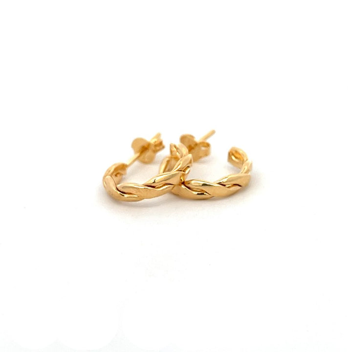 14K-gold-filled braided huggies - valentshop.com