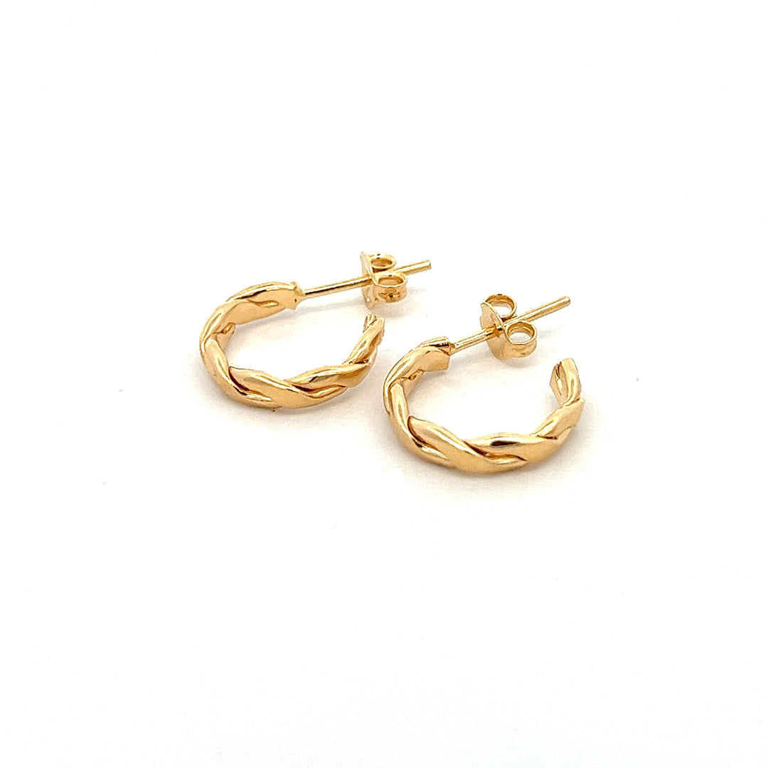 14K-gold-filled braided huggies - valentshop.com