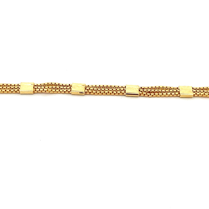 14K-gold-filled triple-strand station necklace - 16" - valentshop.com