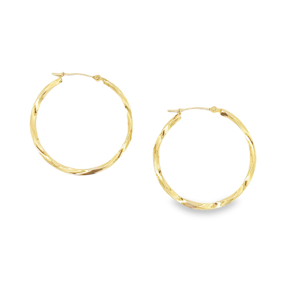 14K solid gold essentials - twisted hoops - valentshop.com