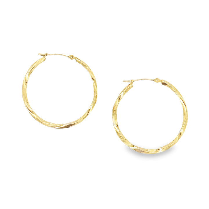14K solid gold essentials - twisted hoops - valentshop.com