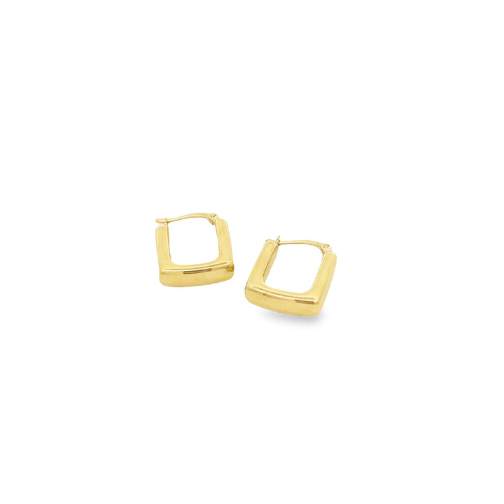 14K solid gold essentials - bold rectangle hoops - valentshop.com