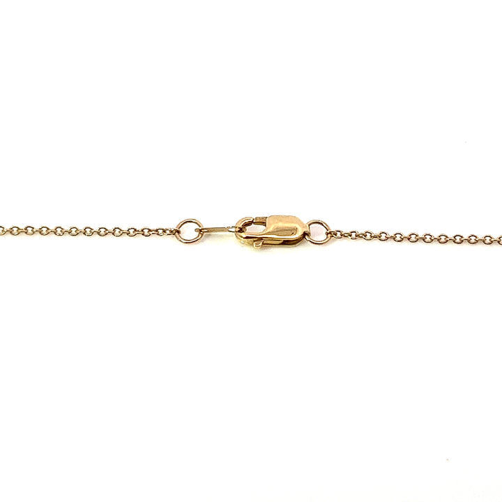 14K solid gold marquise & baguette diamond bar necklace - valentshop.com