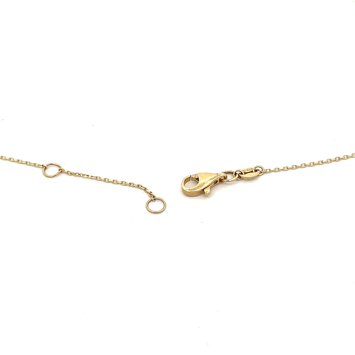 14K solid gold diamond cut beaded bolo lariat necklace - valentshop.com
