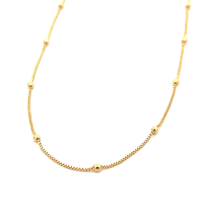 14K-gold-filled ball station necklace - 16" - valentshop.com