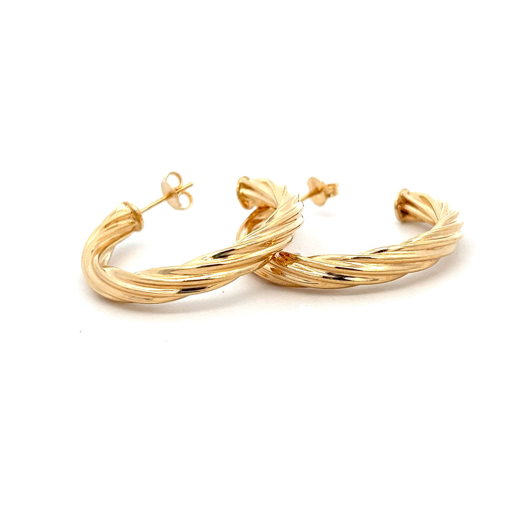 14K-gold-filled large twisted rope hoops - valentshop.com