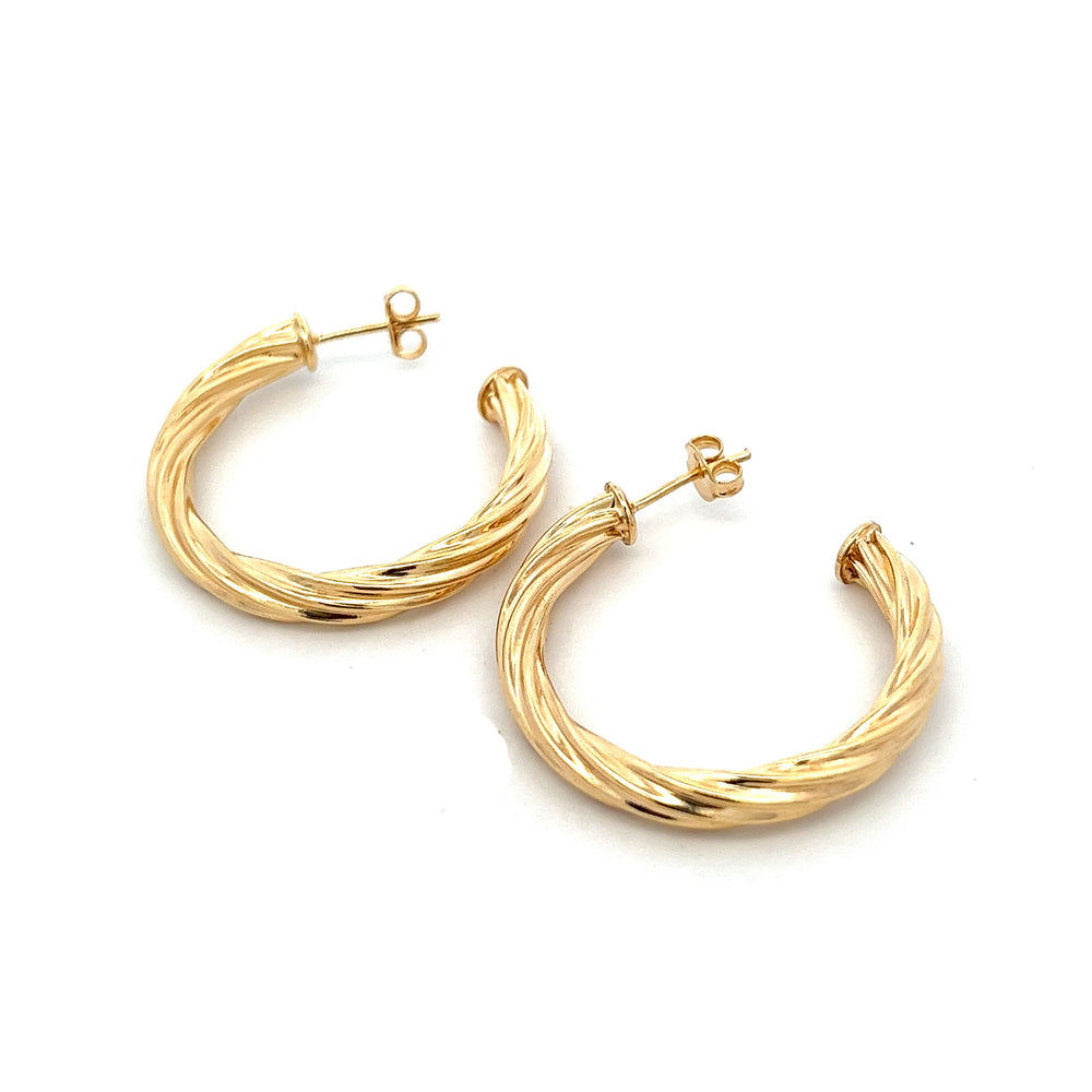 14K-gold-filled large twisted rope hoops - valentshop.com