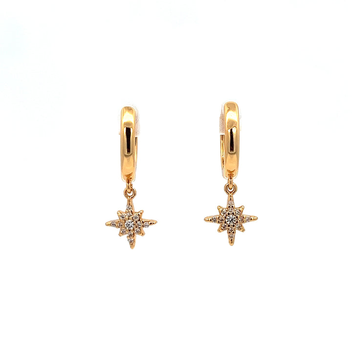 14K-gold-filled sparkly north star huggies - valentshop.com