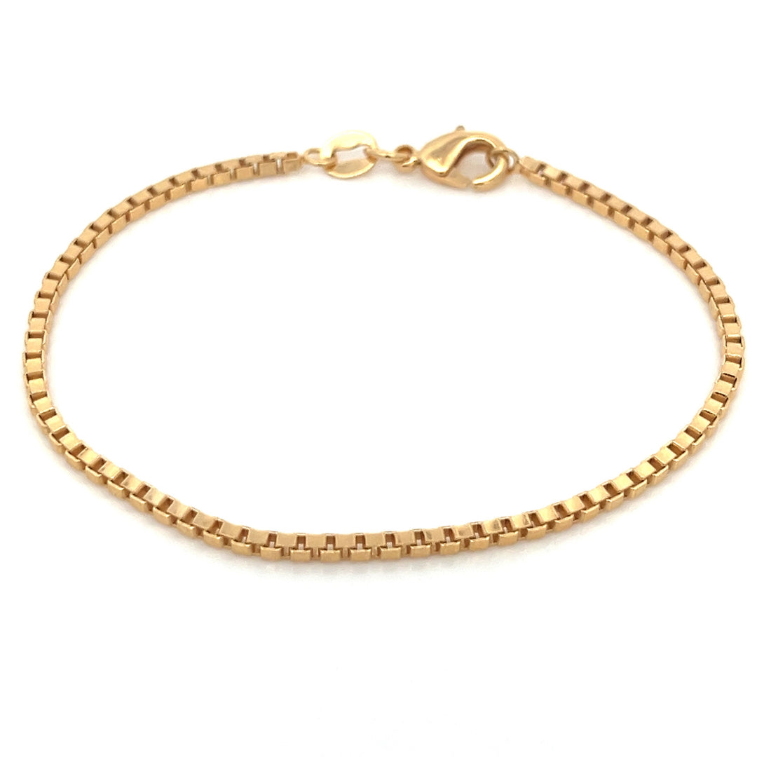 14K-gold-filled box chain bracelet - valentshop.com