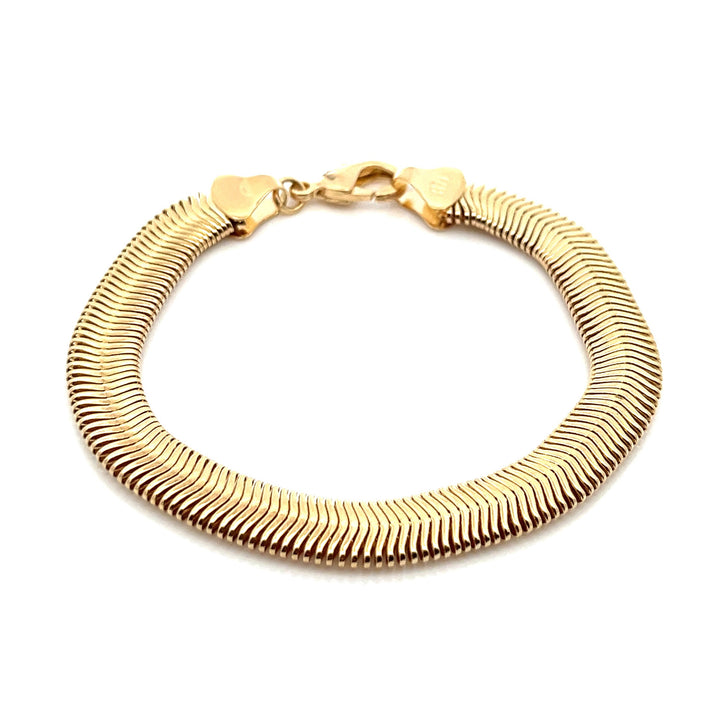 14K-gold-filled cobra chain bracelet - valentshop.com