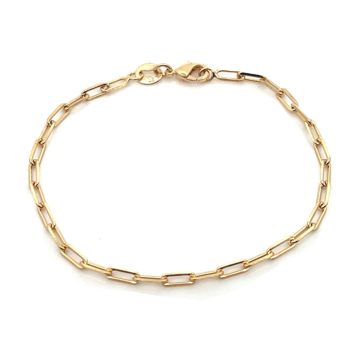 14K-gold-filled paperclip chain bracelet - valentshop.com