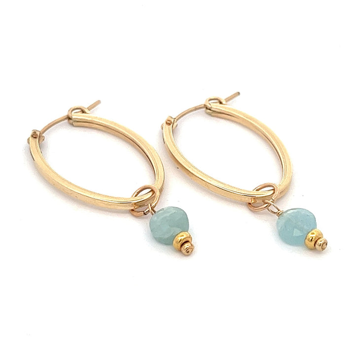 birthstone coin oval hoops - valentshop.com