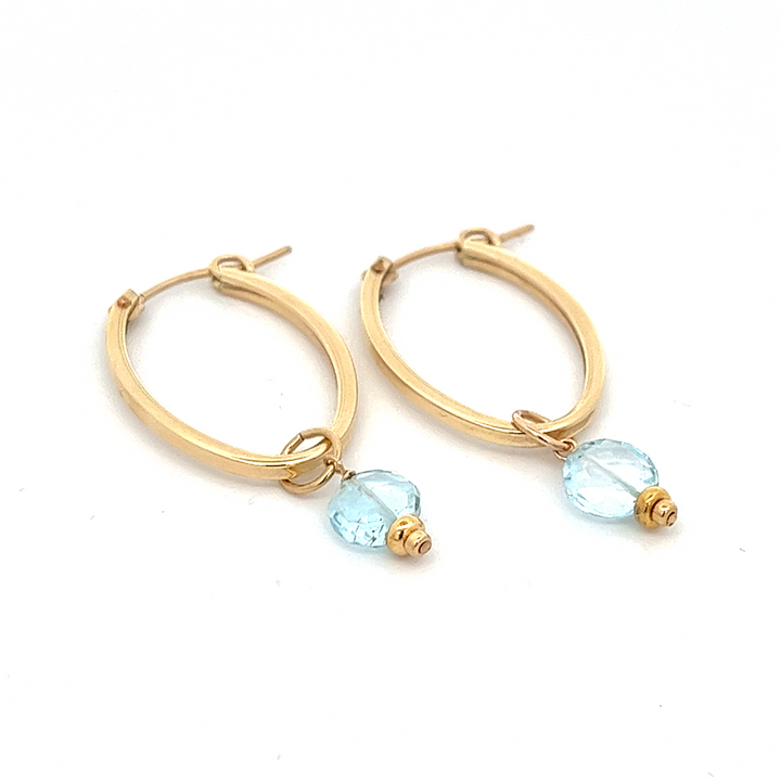 birthstone coin oval hoops - valentshop.com