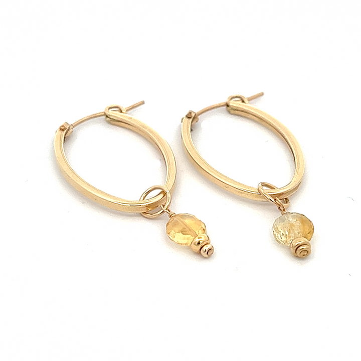 birthstone coin oval hoops - valentshop.com