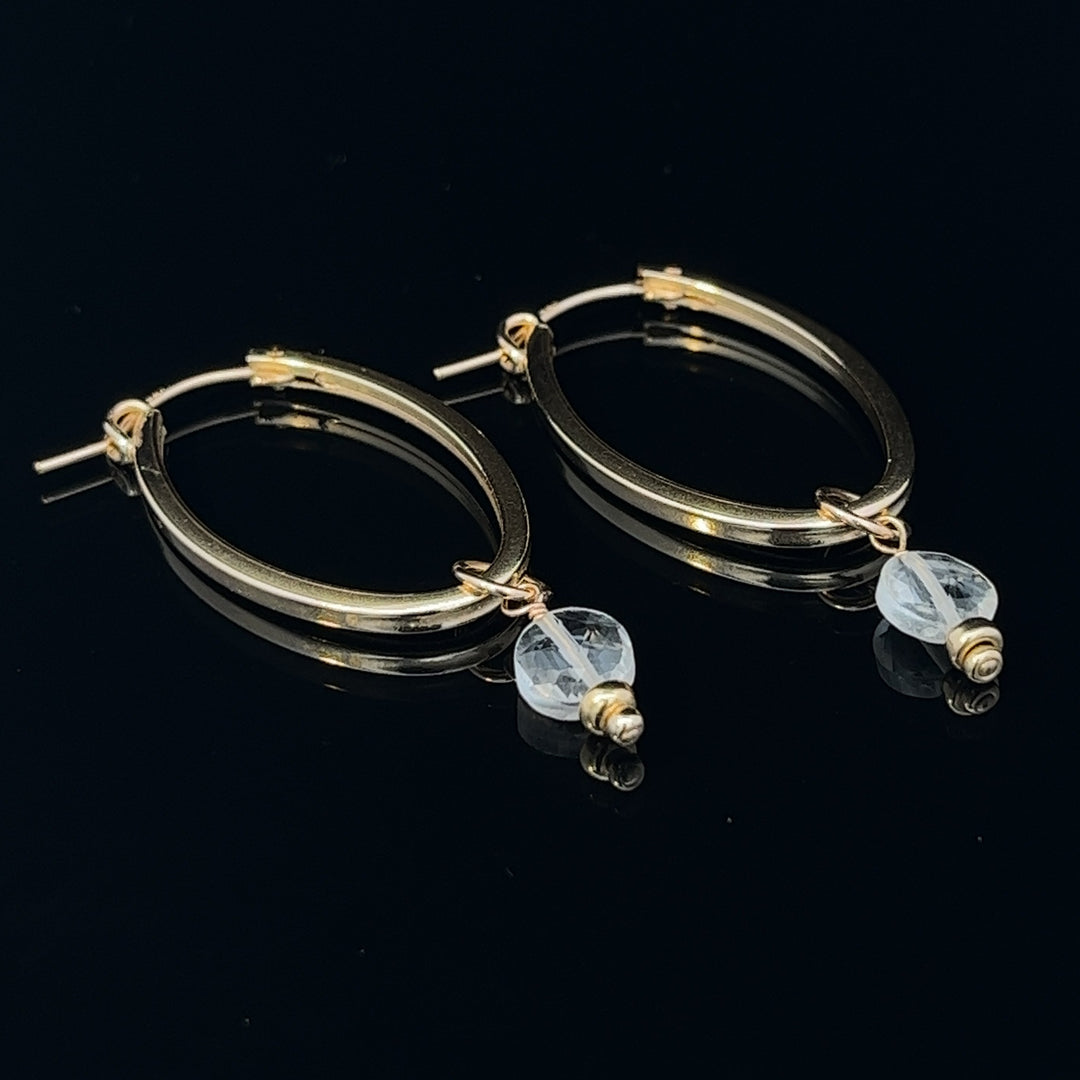 birthstone coin oval hoops - valentshop.com