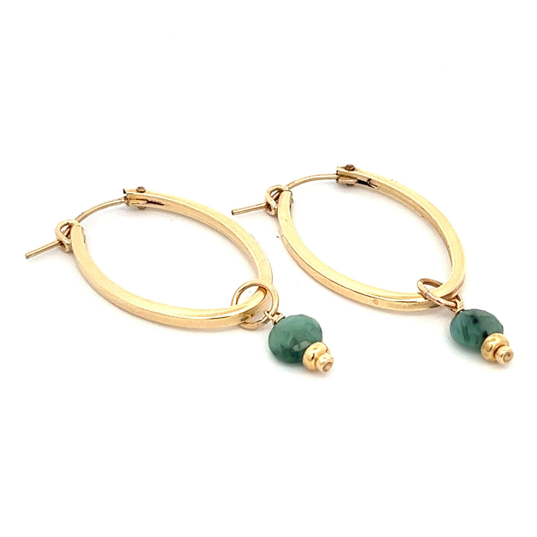 birthstone coin oval hoops - valentshop.com