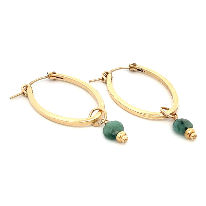 birthstone coin oval hoops - valentshop.com