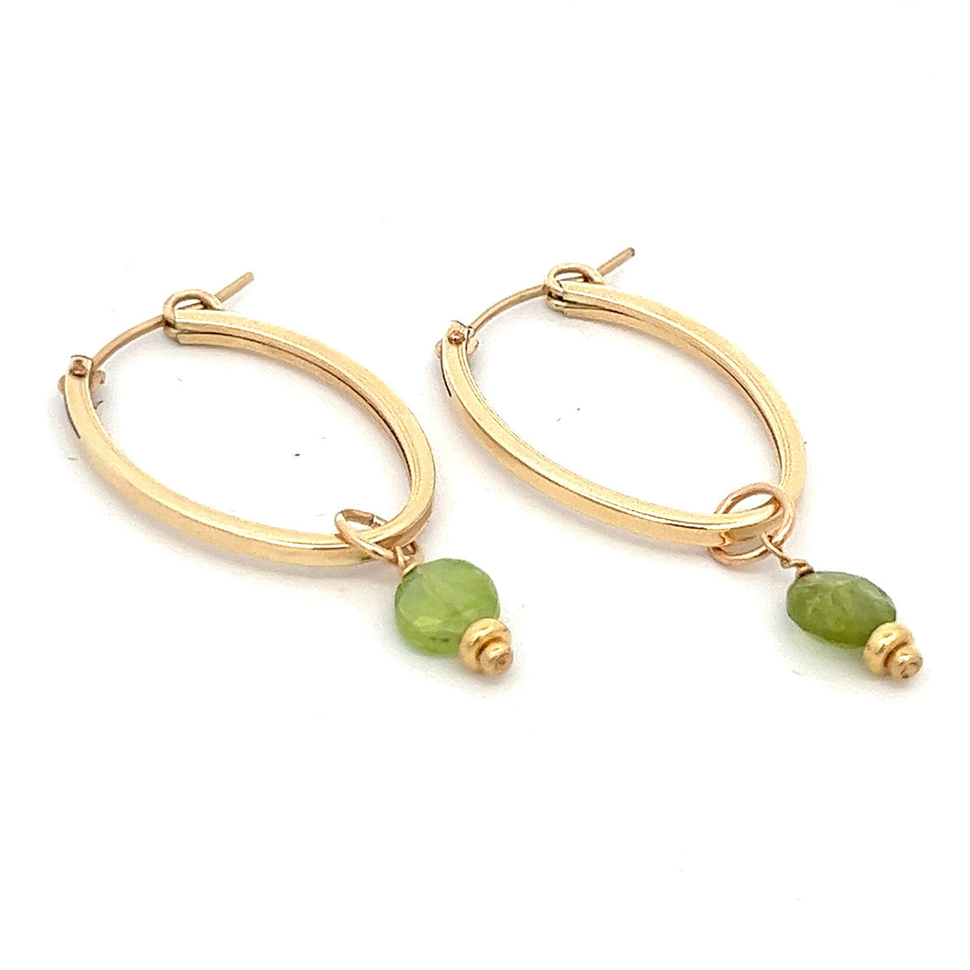 birthstone coin oval hoops - valentshop.com