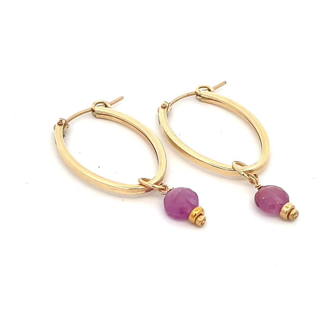 birthstone coin oval hoops - valentshop.com