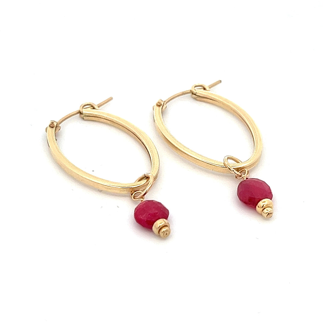 birthstone coin oval hoops - valentshop.com