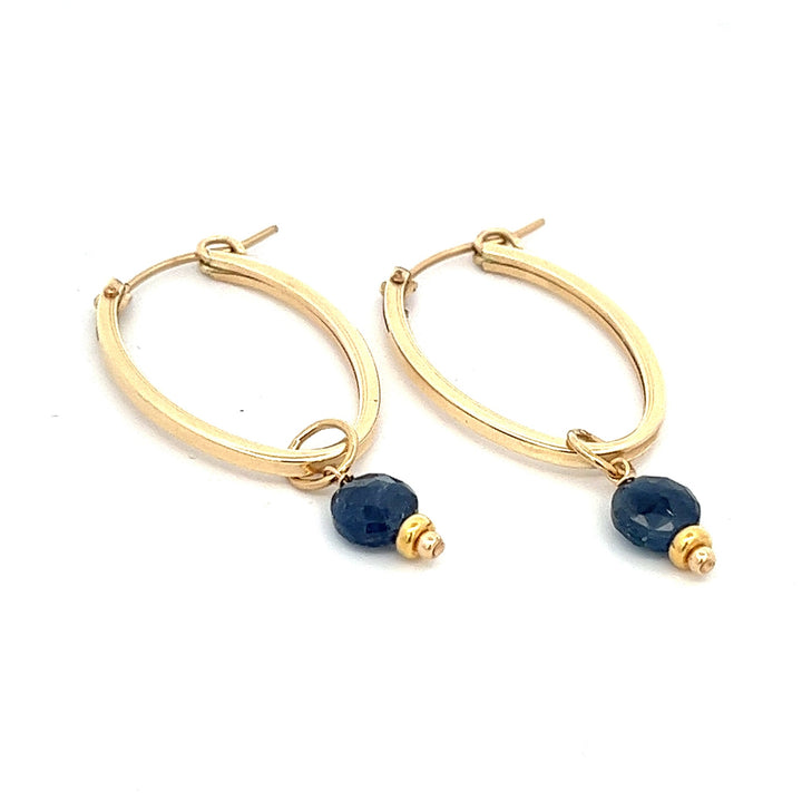 birthstone coin oval hoops - valentshop.com