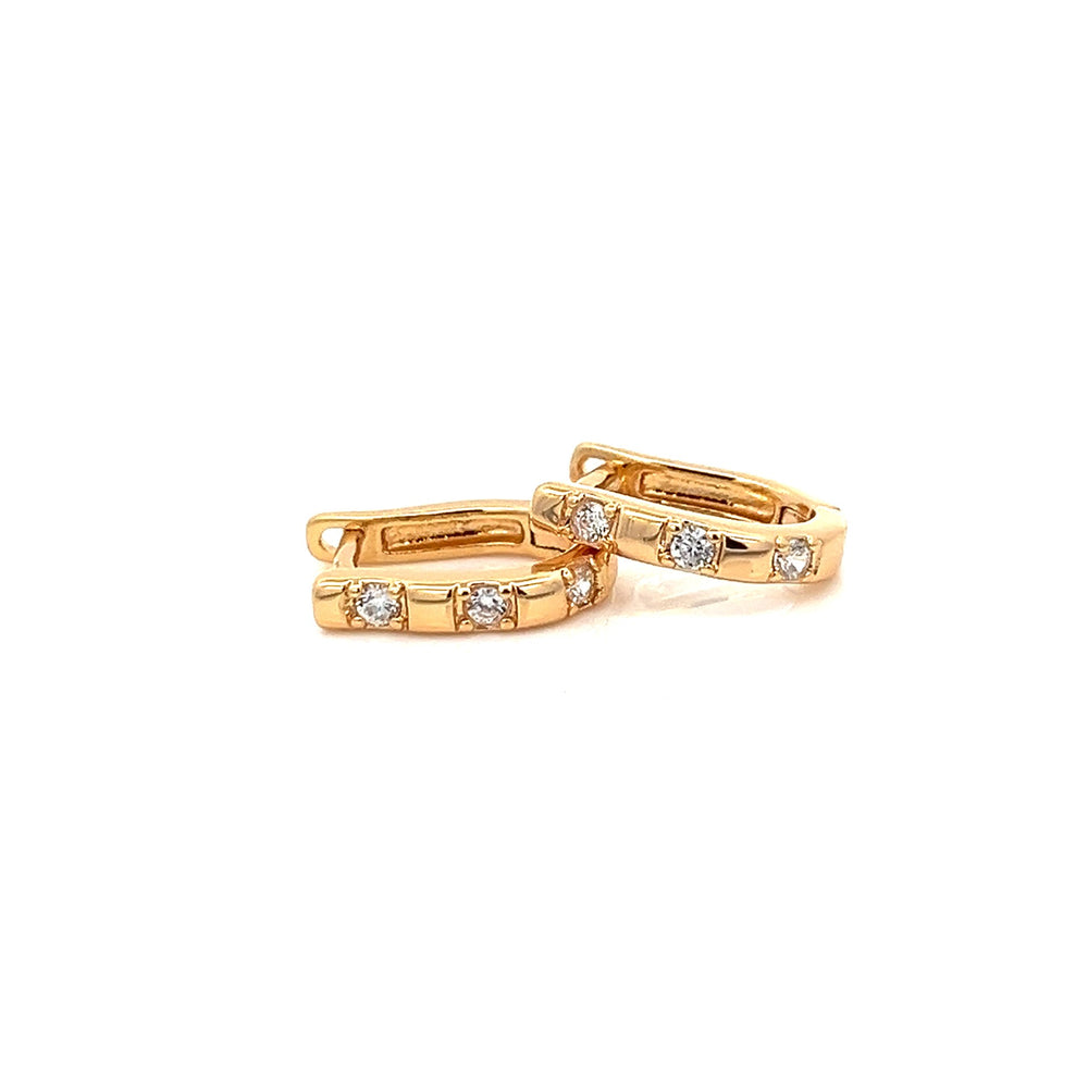14K-gold-filled sparkly U-hoops - valentshop.com