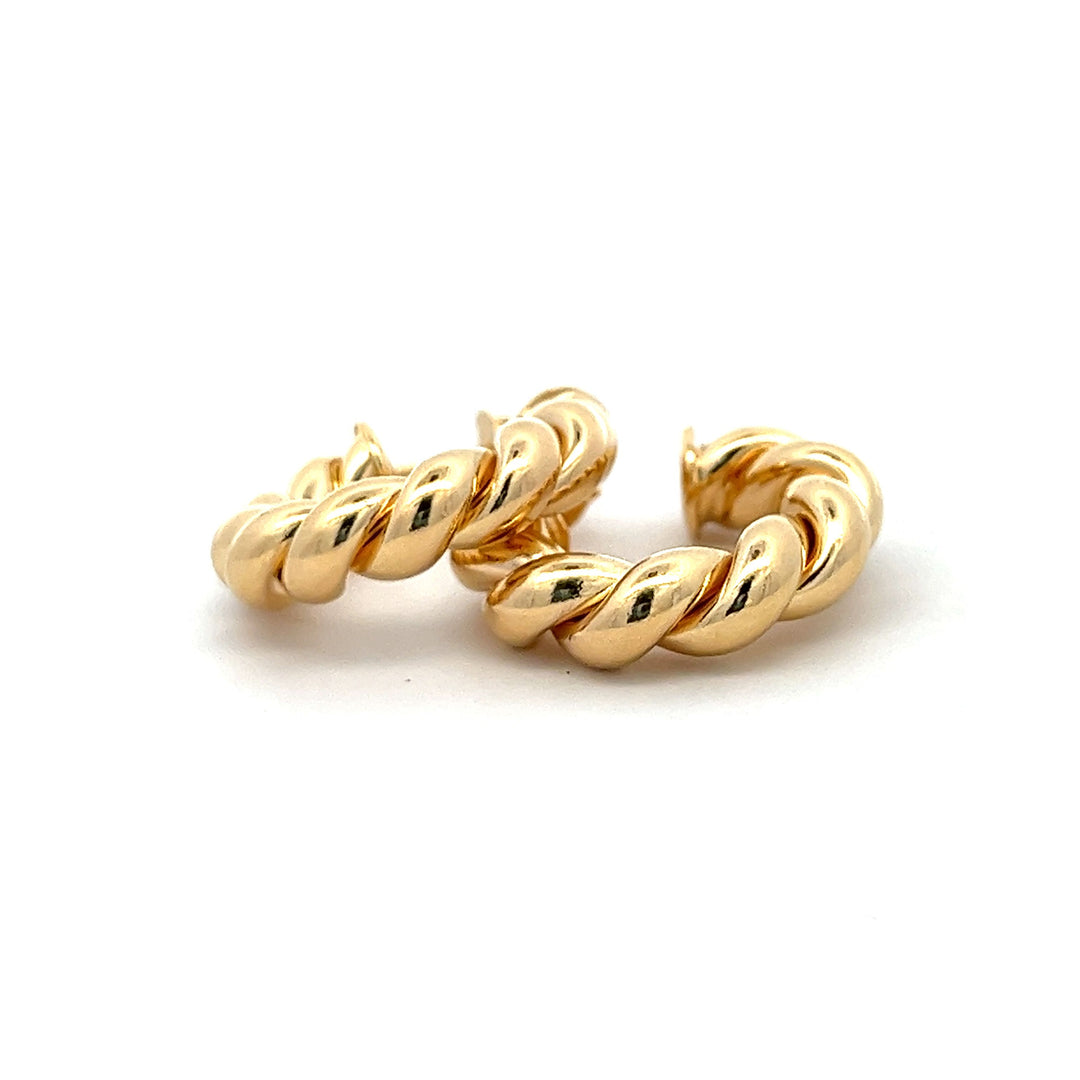 14K-gold-filled puffy twisted huggies - valentshop.com