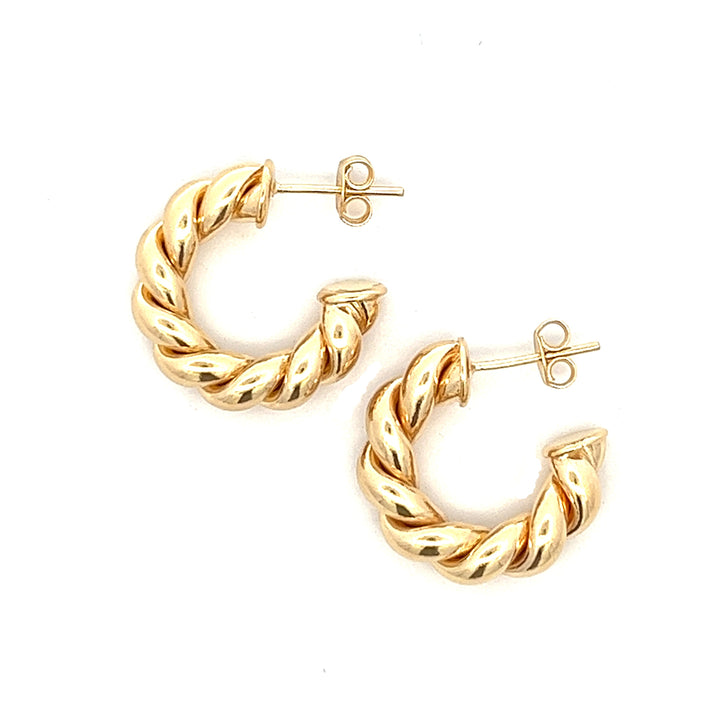 14K-gold-filled puffy twisted huggies - valentshop.com