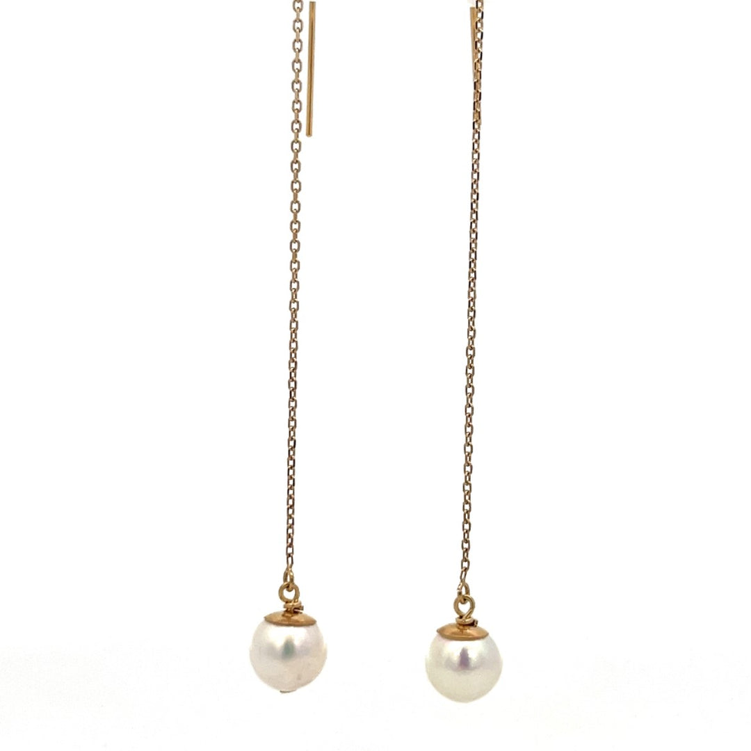 van luna - classic akoya pearl threaders - valentshop.com