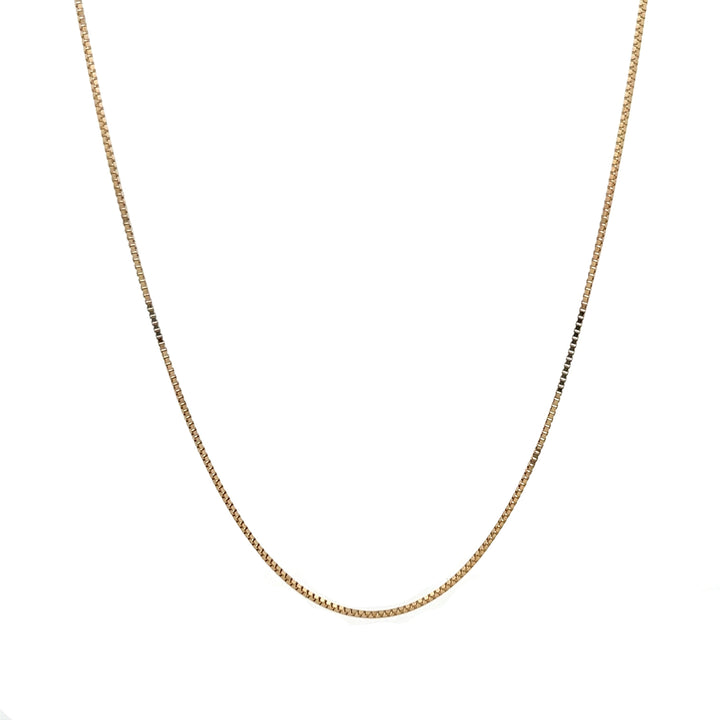 14K solid gold box chain necklace - valentshop.com