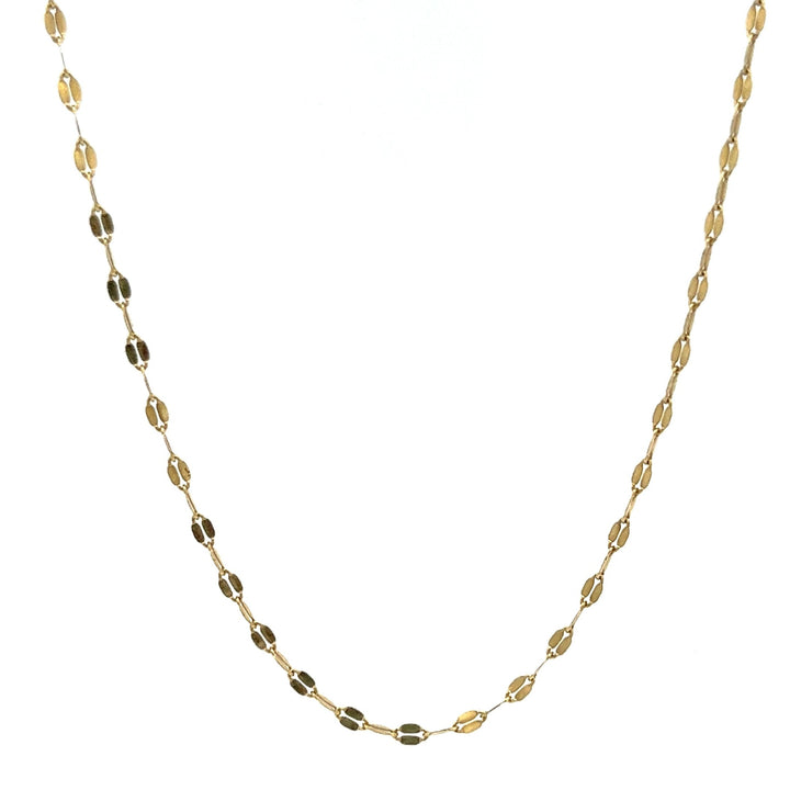 14K solid gold disco chain necklace - valentshop.com
