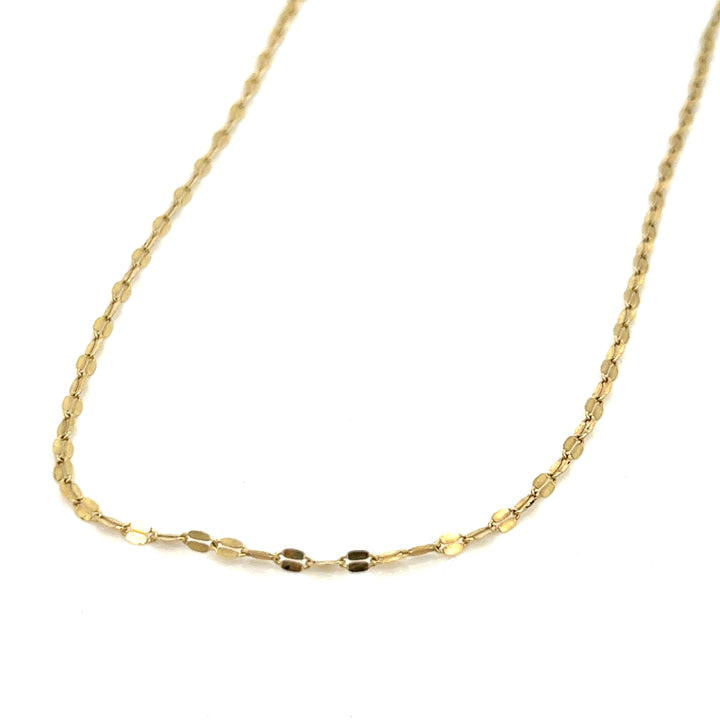 14K solid gold disco chain necklace - valentshop.com
