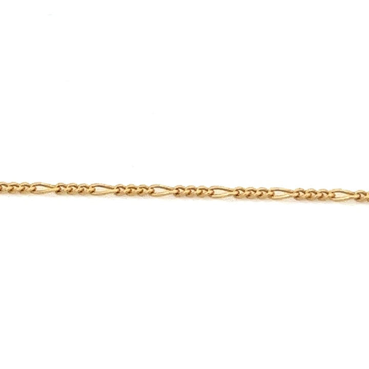 14K solid gold baby figaro chain necklace - valentshop.com
