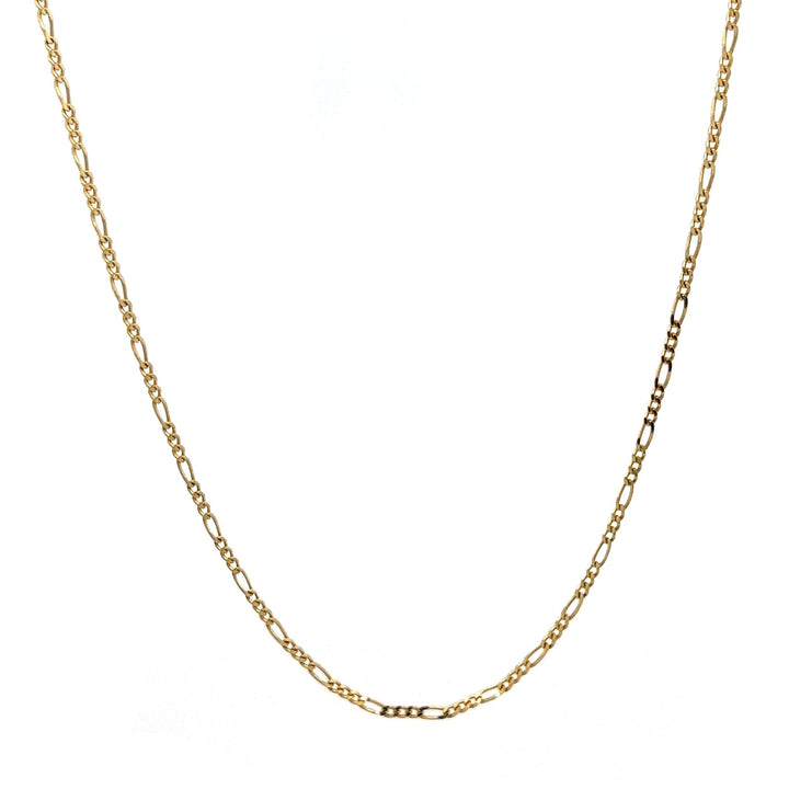 14K solid gold baby figaro chain necklace - valentshop.com