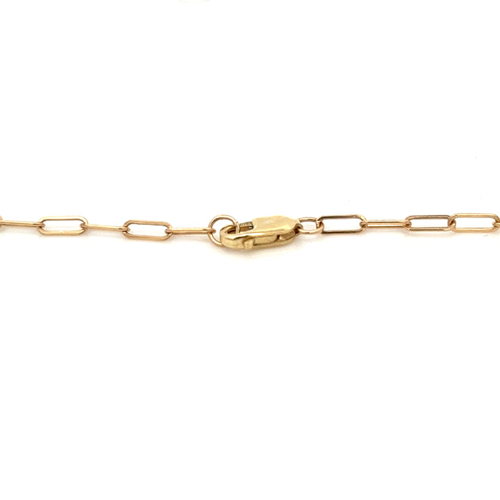 14K solid gold paperclip necklace - valentshop.com