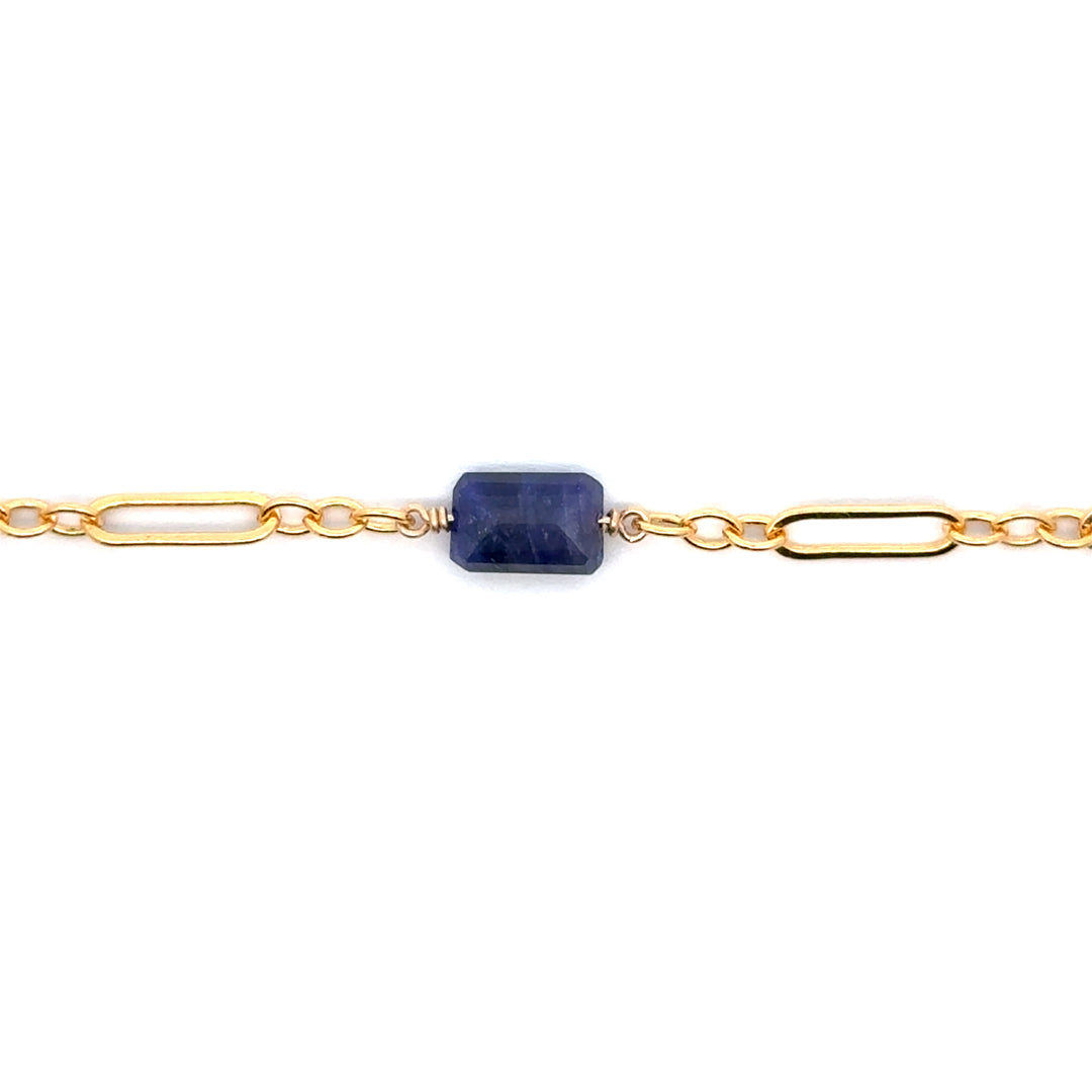 sapphire rounded link bracelet - Valentshop Jewelry