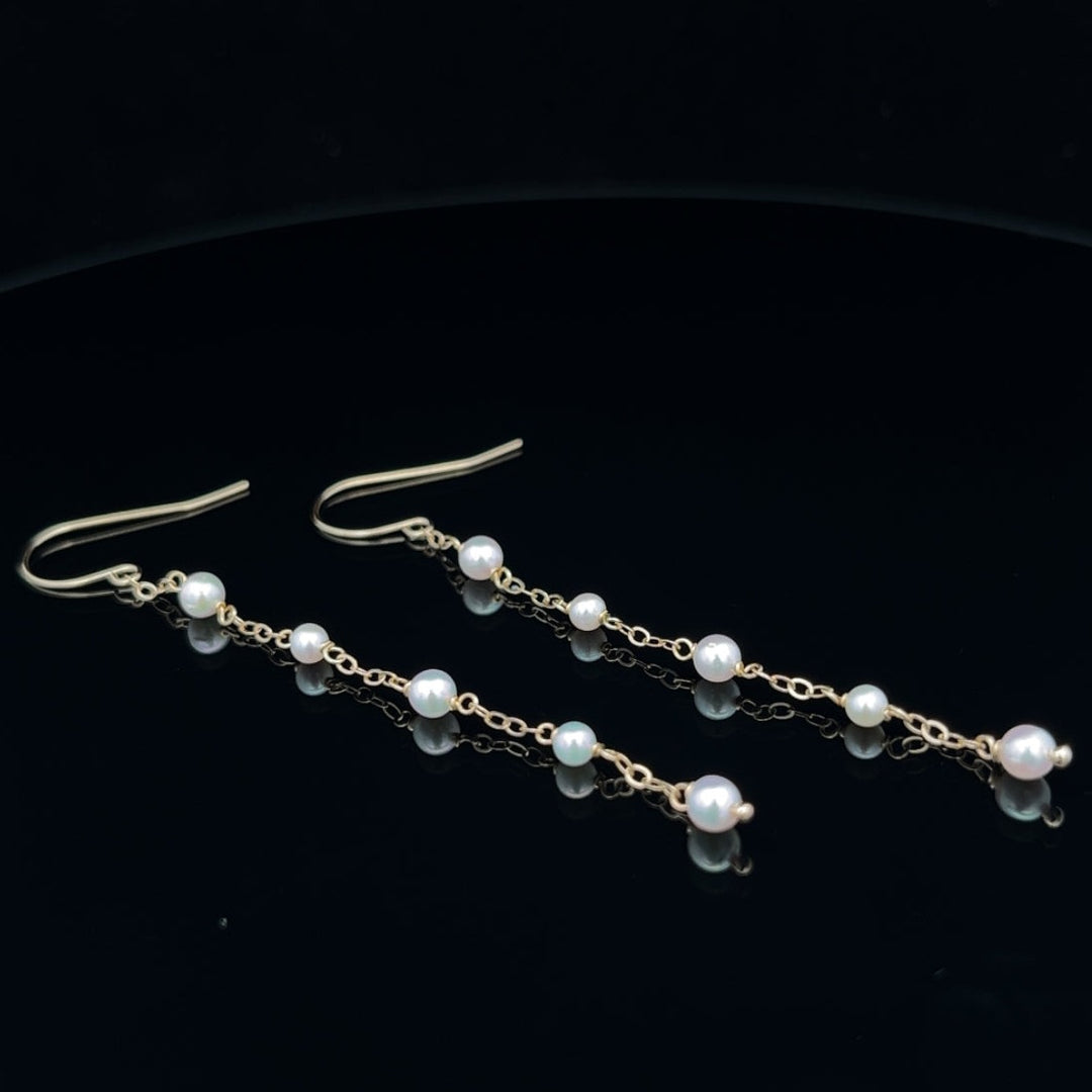 van luna - five baby akoya pearl earrings - valentshop.com