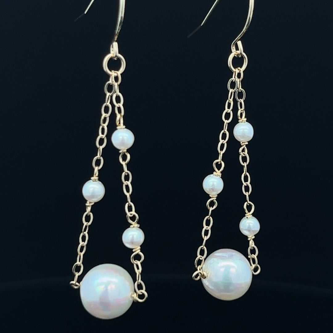 van luna - akoya pearl trapeze earrings - valentshop.com