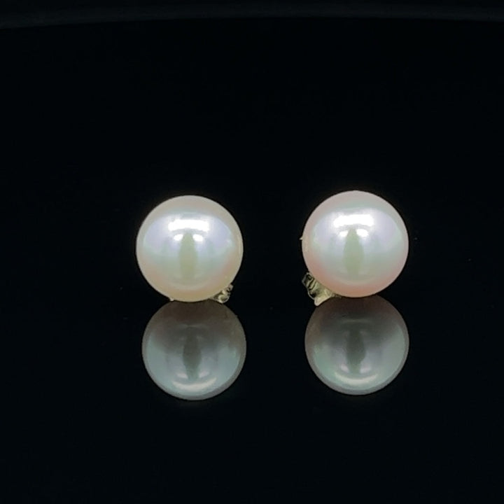 van luna - classic akoya pearl studs - valentshop.com