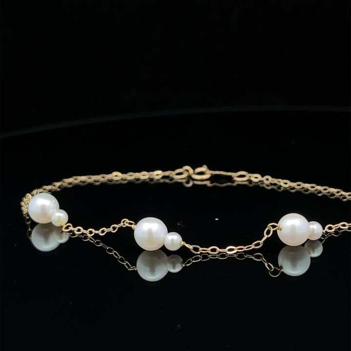 van luna - akoya pearl duet three-station bracelet - valentshop.com