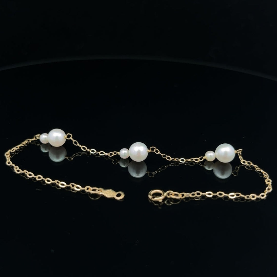 van luna - akoya pearl duet three-station bracelet - valentshop.com