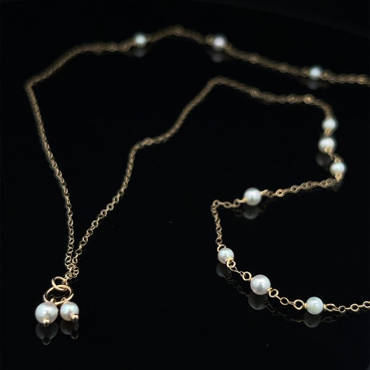 van luna - double-layered versatile pearl necklace - valentshop.com