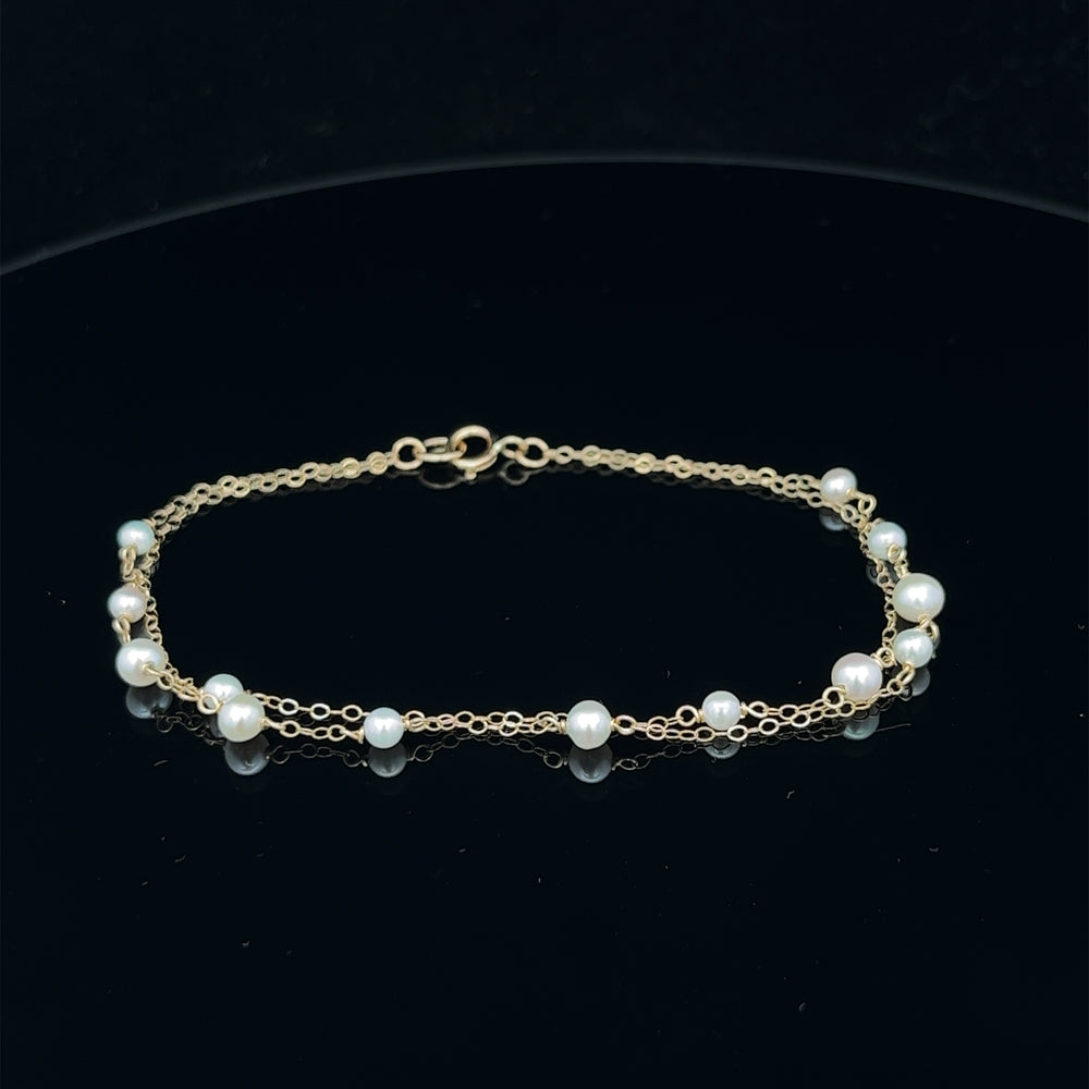 van luna - double-layered akoya pearl bracelet - valentshop.com