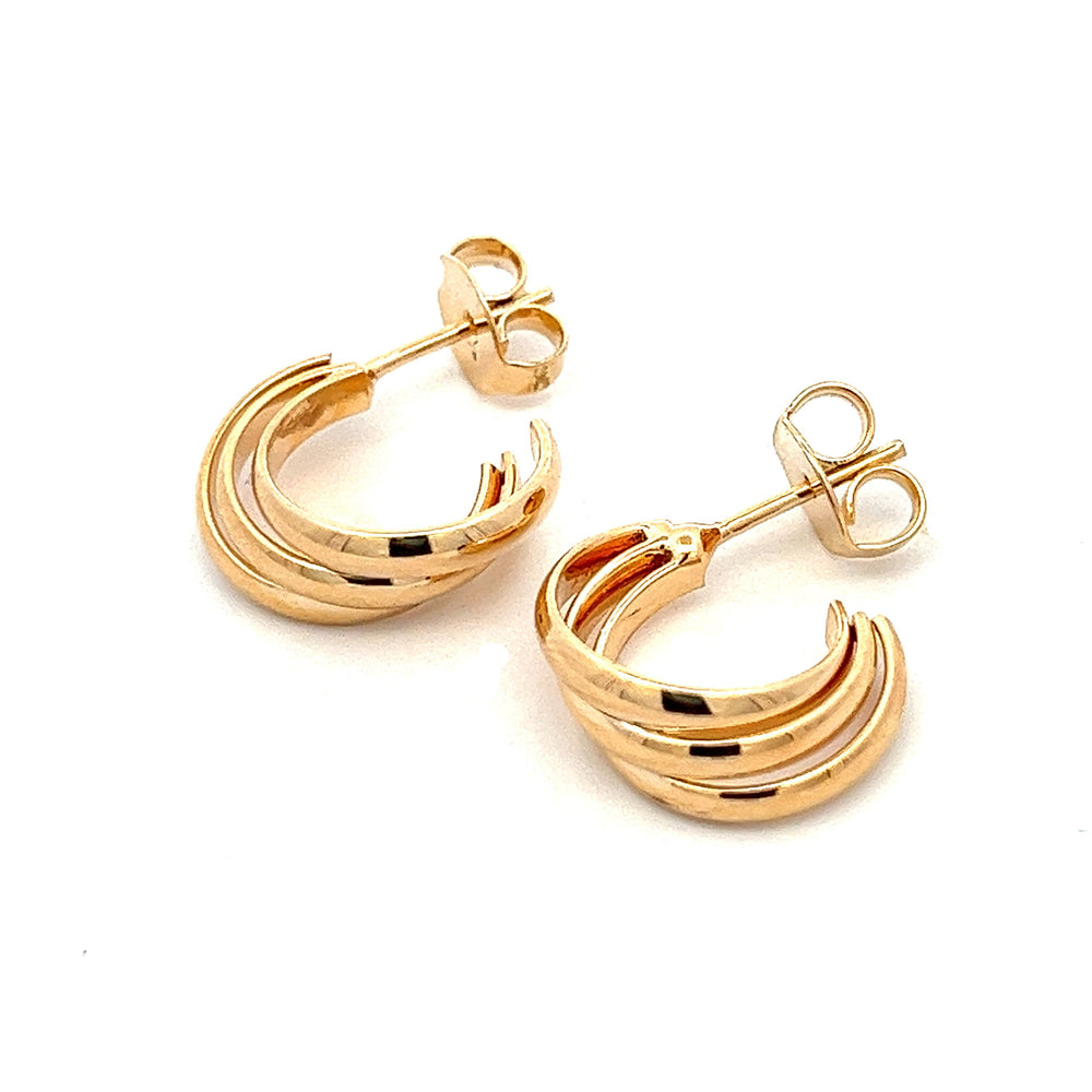 14K-gold-filled triple ring huggies - valentshop.com