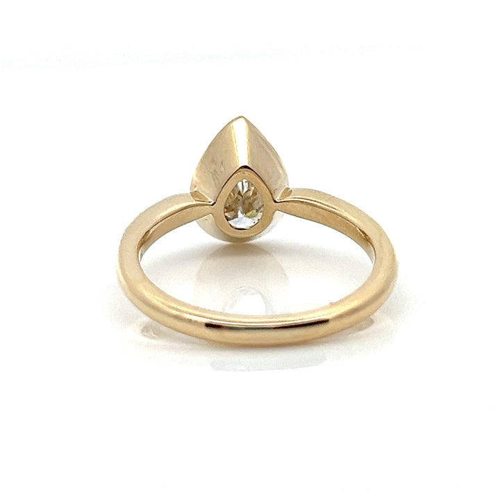 1.25 ctw pear bezel-set engagement ring - Valentshop Jewelry