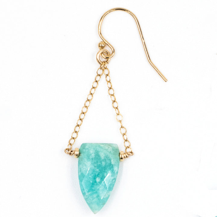 amazonite arrowhead trapeze earrings - Valentshop Jewelry