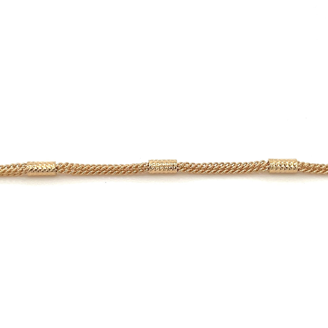 14K-gold-filled three-strand station bracelet - valentshop.com