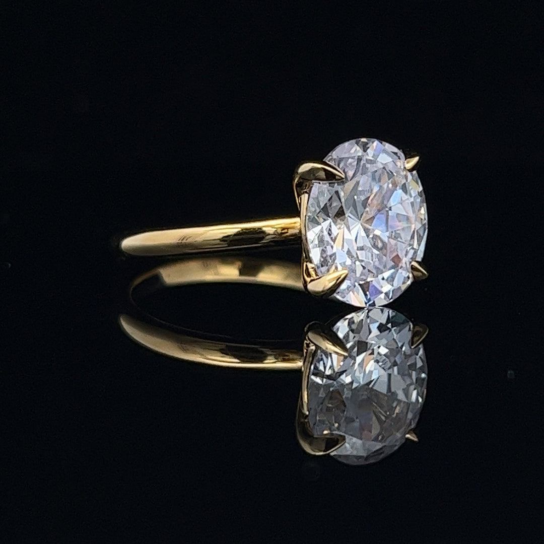 3 ctw classic solitaire oval diamond engagement ring - valentshop.com